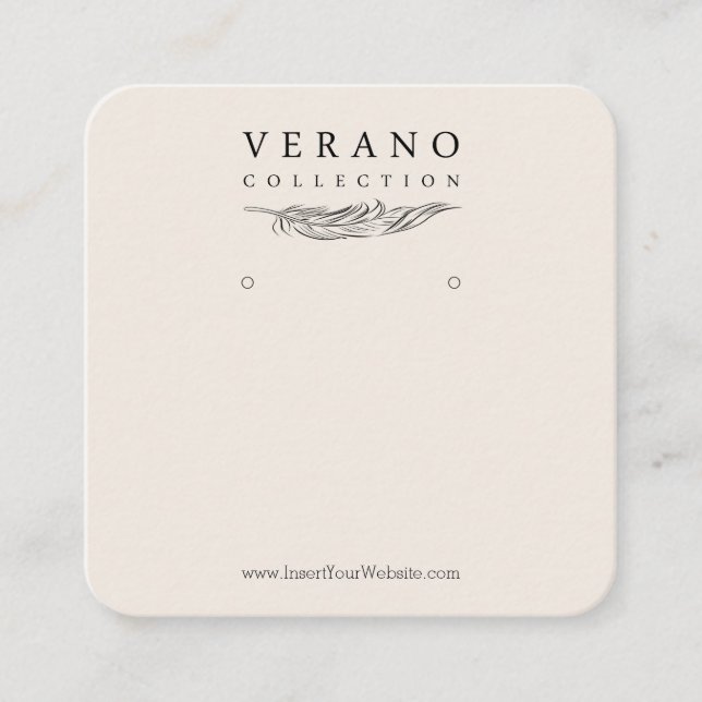 Verano Earring Fyrkantigt Visitkort (Framsida)