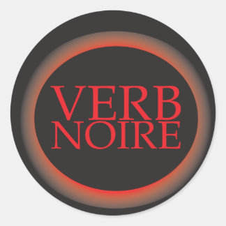 Verb_Noire Sticker Runt Klistermärke