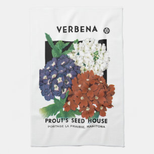 Verbena-förpackningens etikett kökshandduk