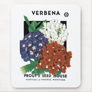 Verbena-förpackningens etikett musmatta