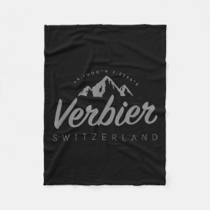 Verbier Mountain Vacation Skiing Schweiz Fleecefilt