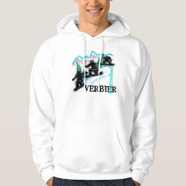 Verbier Schweitz snowboardhoodie Tröja Med Luva (Framsida)