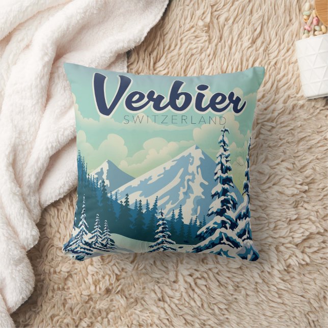 Verbier Schweiz Resa affisch Kudde (Filt)