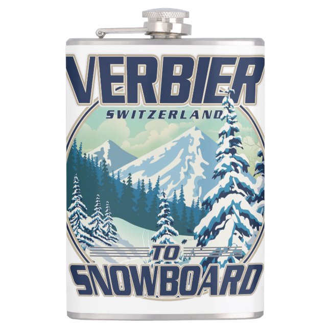 Verbier Schweiz Snowboard Resa logotyp Fickplunta (Framsidan)