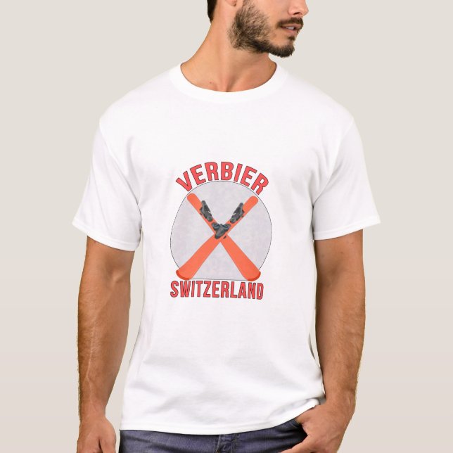 Verbier, Schweiz T Shirt (Framsida)