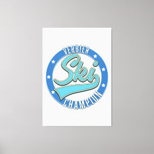 Verbier Ski Champion Canvastryck