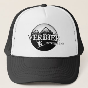 Verbier Swiss white Black snowboard hat Keps