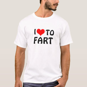 verbs - I-hjärta som fiser T-shirt