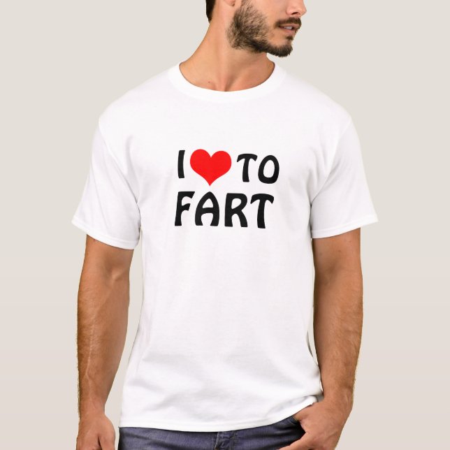 verbs - I-hjärta som fiser T-shirt (Framsida)