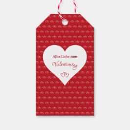 Verbundene Herzen mit Valentinsgruß -  Presentetikett
