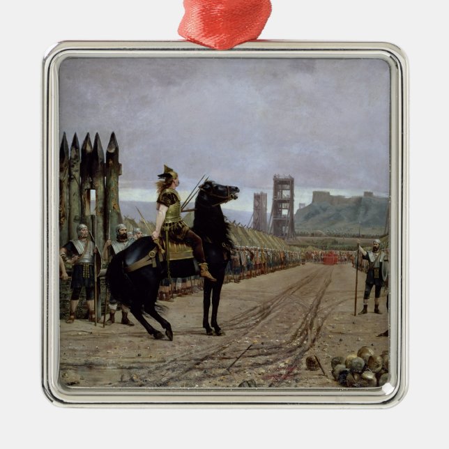 Vercingetorix för Caesar, 52 BC, 1886 Julgransprydnad Metall (Framsidan)