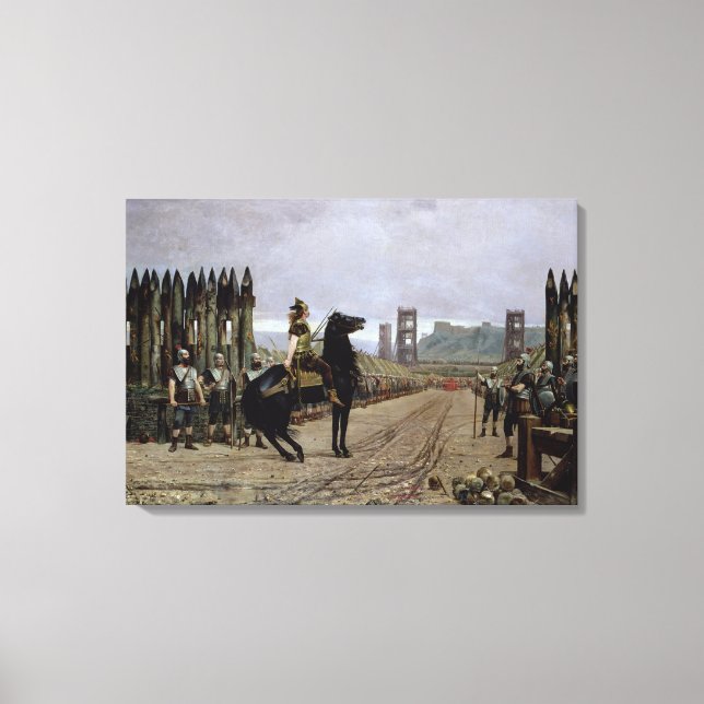 Vercingetorix före Caesar, 52 BC, 1886 Canvastryck (Framsida)