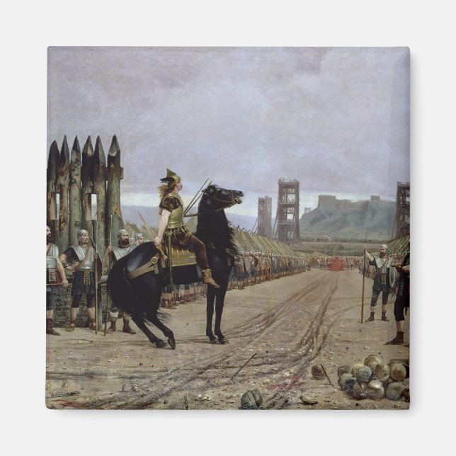 Vercingetorix före Caesar, 52 BC, 1886 Magnet (Framsidan)