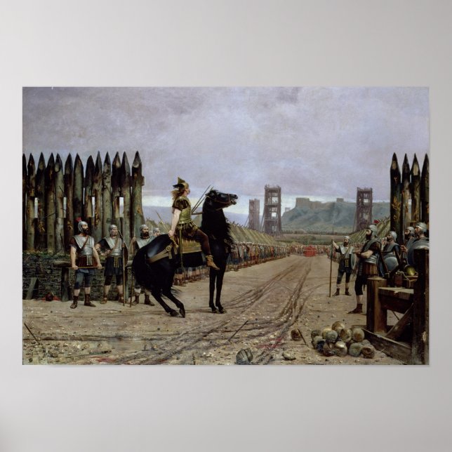 Vercingetorix före Caesar, 52 BC, 1886 Poster (Framsidan)