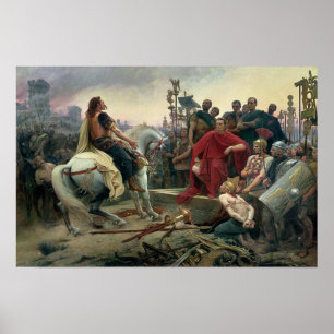 Vercingetorix kastar ned sin Arm Poster
