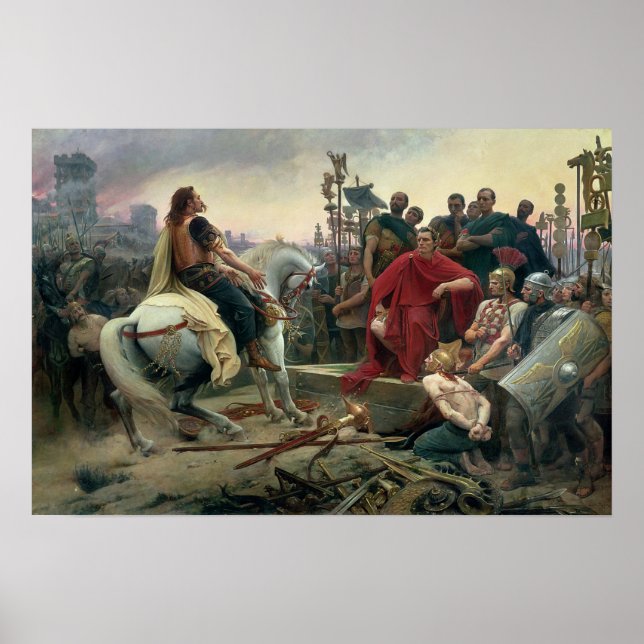 Vercingetorix kastar ned sin Arm Poster (Framsidan)