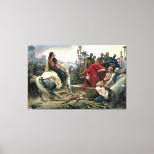 Vercingetorix piper ner sin Arm vid Canvastryck