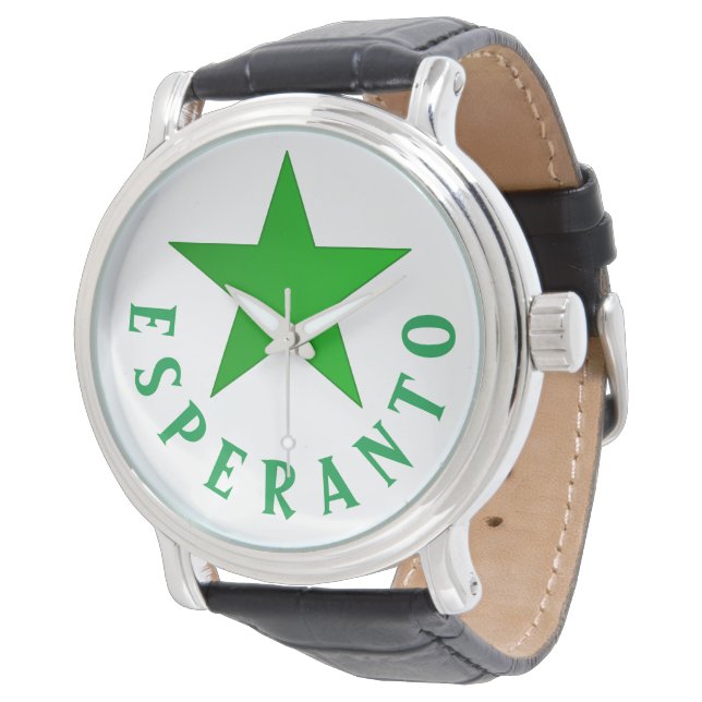 Verda Stelo (Esperanto Star) Armbandsur (Vinklad)
