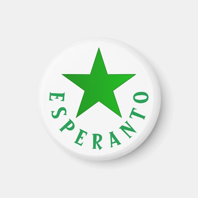Verda Stelo (Esperanto Star) Magnet (Framsidan)