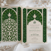 Verdant Emerald Elegance Islamic Snöre Bröllop