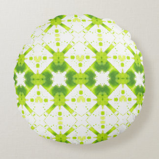 Verdant Mandala Round Golv Pillow Rund Kudde