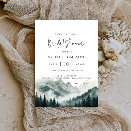 Verdant Peaks Misty Forest Water Bridal Shower  Spara Datumet