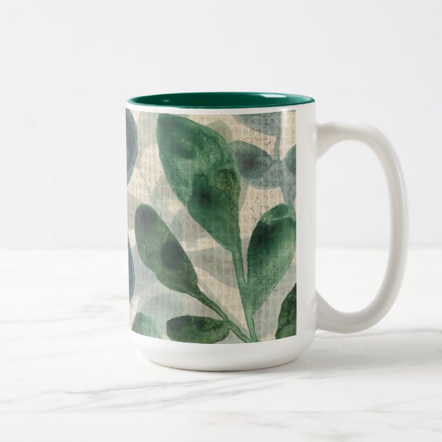 Verdant Sophistication - Tropical Lövs Två-Tonad Mugg (Höger)