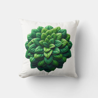 Verdant Spiral Bloom Kudde