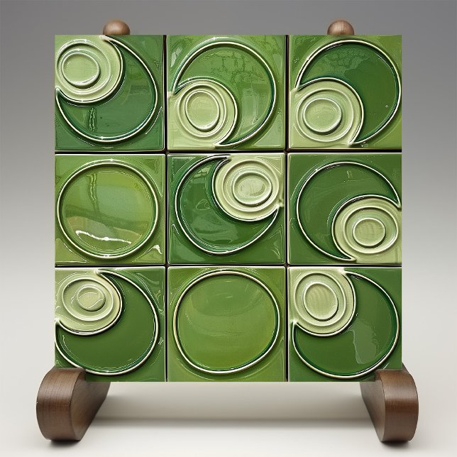 Verdant Swirl Faux Relief Ceramic Tile Kakelplatta (Skapare uppladdad)