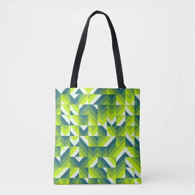 Verdant Vibes Mosaic Tygkasse (Framsida)