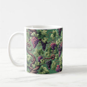 Verdant Vineyard Bliss: A Tapestry of Grapevines Kaffemugg