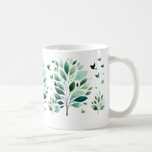 Verdant Whispers Chickadee Kaffemugg (Höger)