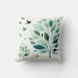 Verdant Whispers Chickadee Kudde