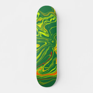 verde con amarillo mini skateboard bräda 18,5 cm