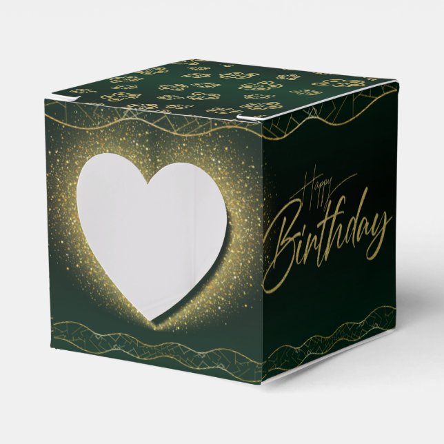 verde de bosque para cumple con corazón y flores presentaskar (Framsidan Sidan)