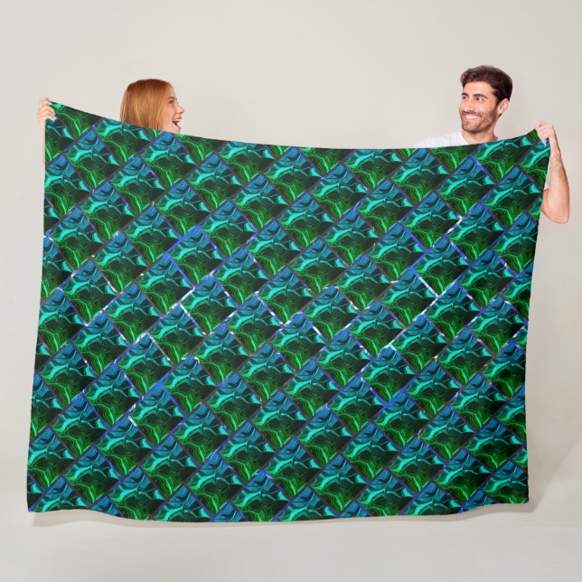 Verde esmeralda e curvas, sob klass niquelada? fleecefilt (På plats)