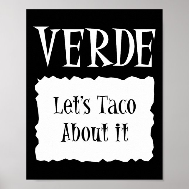 Verde - Hett Packet Halloween Taco Costume Poster (Framsidan)