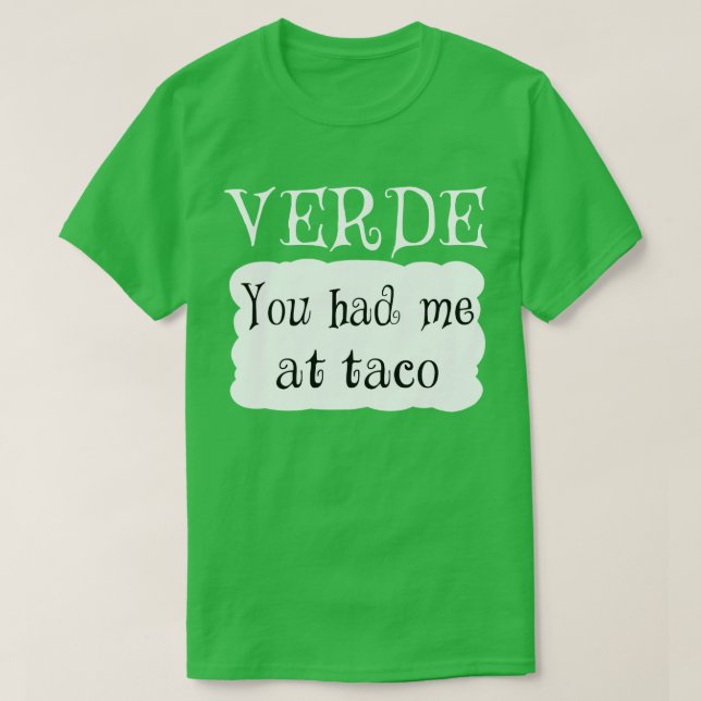 verde Sauce Halloween Costume T Shirt (Design framsida)