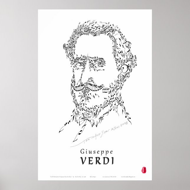 Verdi Ansikte the Music Poster (Framsidan)