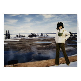 Verdi at Yellowstone Sjö, Yellowstone National Pa Hälsningskort