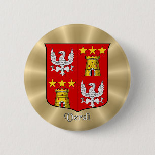 Verdi Historical Shield på Golden Sunburst Knapp