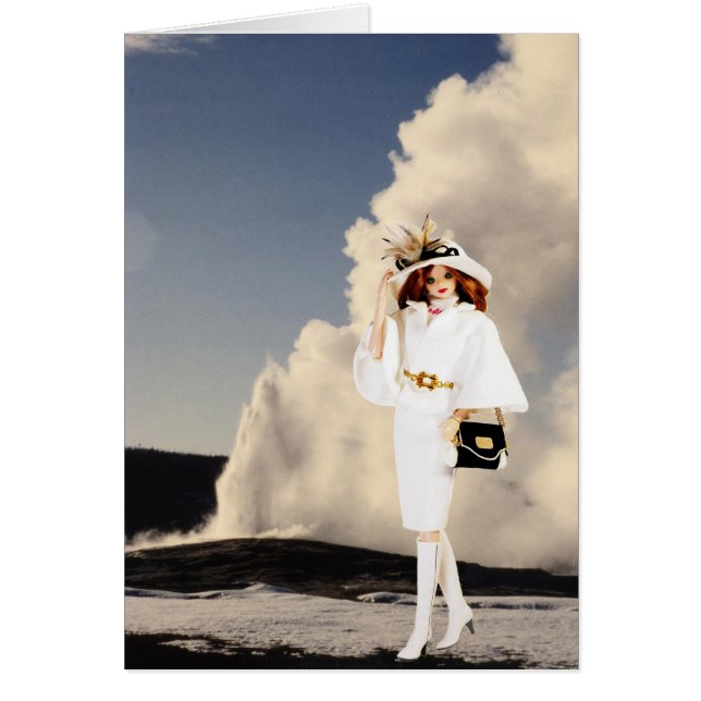 Verdi & Old Faithful, Yellowstone National Park Hälsningskort (Framsidan)