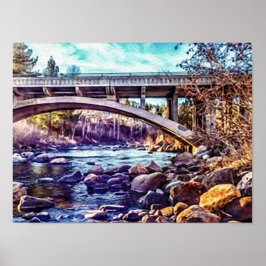Verdi Truckee flodbro Poster
