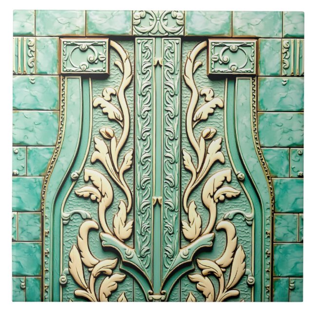 Verdigris Portal Kakelplatta (Framsidan)