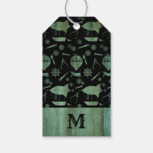 Verdigris Steampunk Airships Monogram