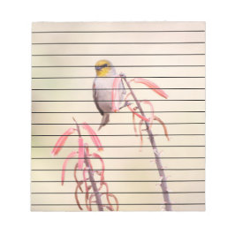 Verdin gick på penstemon anteckningsblock