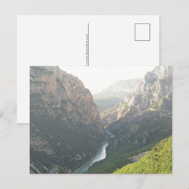 Verdon Gorge, Frankrike Helg Vykort (Fram/baksida)
