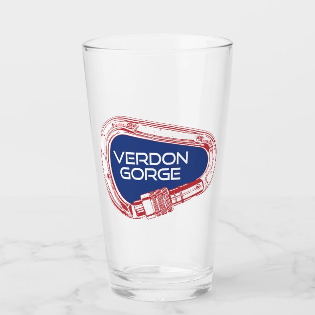 Verdon Gorge Frankrike Sten klättrande Carabiner Glaskopp (Framsida)