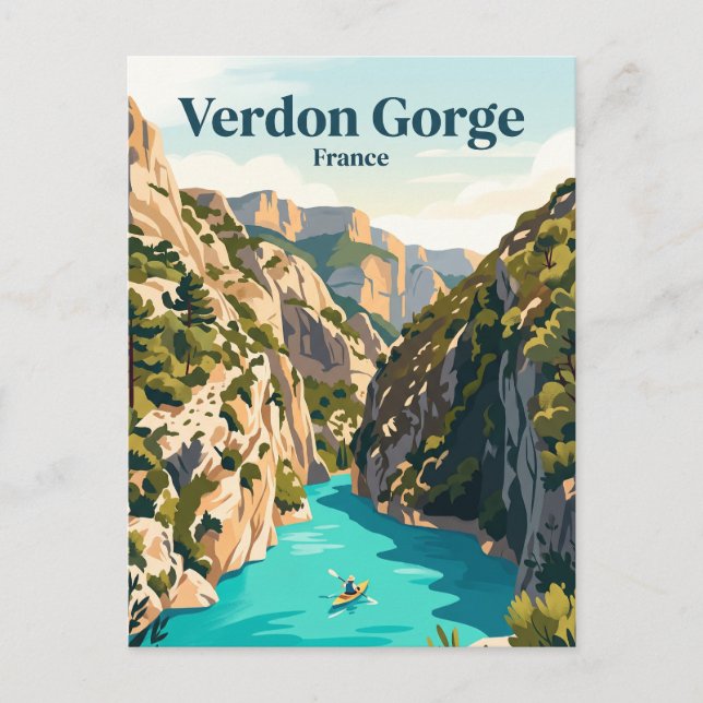 Verdon Gorge Frankrike Vykort (Framsida)