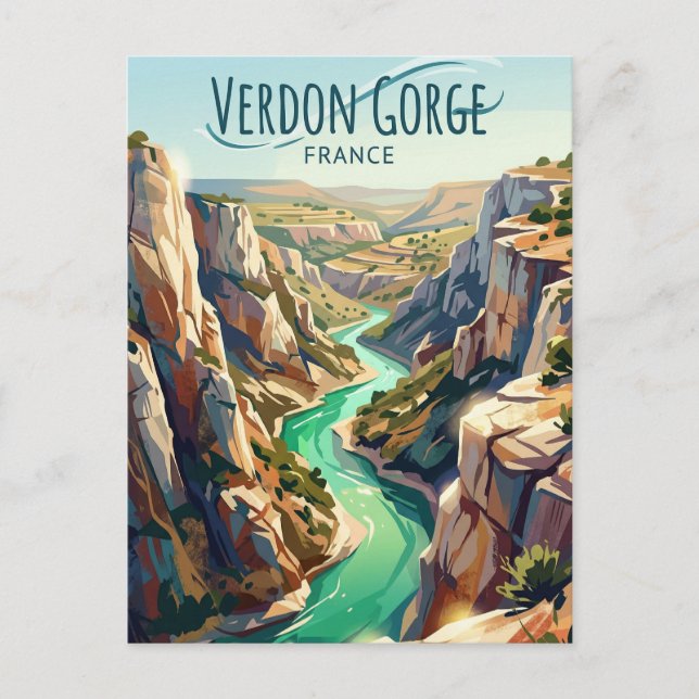 Verdon Gorge Frankrike Vykort (Framsida)